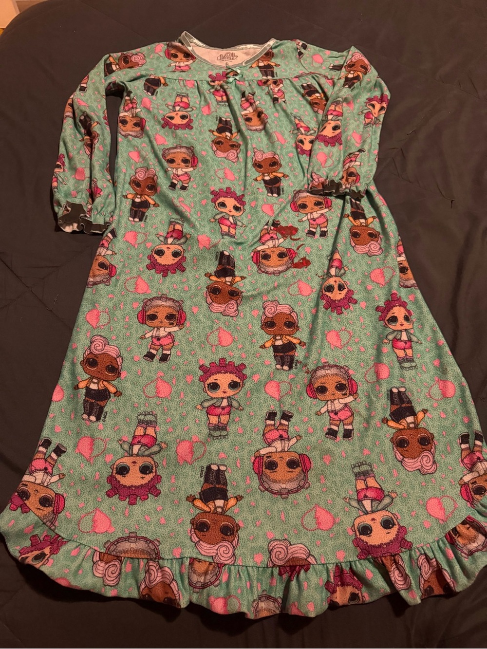 L.O.L. Surprise! Mint Green and Pink Character Nightgown